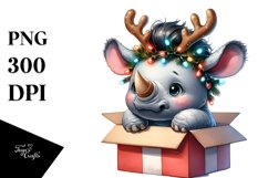 Cool Haircut Baby Rhino PNG Product Image 3