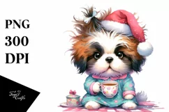 Crazy Baby Saint Bernard with Tea Cup PNG Product Image 3