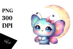 Baby Butterfly with Big Eyes | Clipart Product Image 1