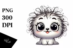 Crazy Hair Seal Baby Cartoon | Clipart Product Image 1