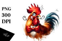Sarcastic Chicken with Bow Tie, Artwork Product Image 1