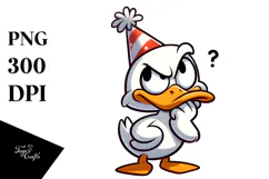 Cute Cartoon Duck with Sarcastic Side-Eye PNG Product Image 1