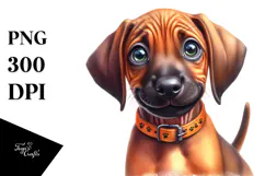 Baby Rhodesian Ridgeback Cartoon PNG Product Image 1