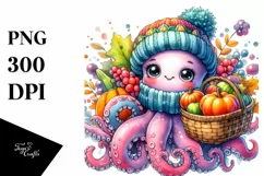 Colorful Baby Octopus | Sublimation | Clipart Product Image 1