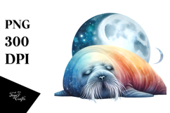 Walrus Moon Clipart Product Image 1