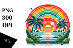 Retro Rainbow Sunset Tumbler Product Image 1