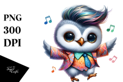 Dancing Baby Owl Cartoon-Style PNG Product Image 1
