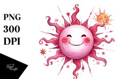 Colorfull Smiling Sun PNG Product Image 1