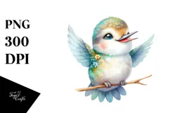 Energetic Baby Hummingbird PNG Product Image 1