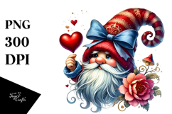 Winking Gnome with Heart Sign PNG Product Image 1