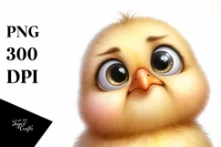 Funny Baby Chick Portrait with Caricature-Like Features | Product Image 1