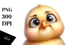 Funny Baby Chick Portrait with Caricature-Like Features | Product Image 1