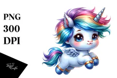 Jumping Baby Unicorn PNG Product Image 1