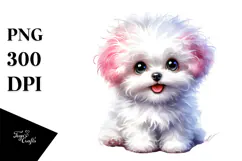 Happy Baby Bichon Frise PNG Product Image 1