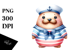 Sailor Suit Walrus Clipart Product Image 1