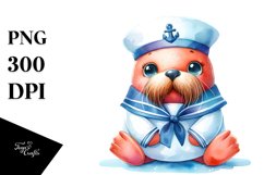 Sailor Suit Walrus Clipart Product Image 4