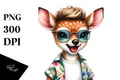 Cute Baby Deer at the Beach, PNG Product Image 1