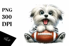 Cute Funny Maltese Watercolor Clipart Product Image 3