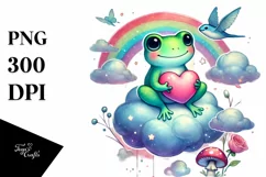 Baby Frog with Heart, Transparent PNG Product Image 1