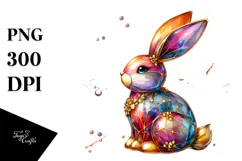 Colorful Bunny PNG Product Image 1