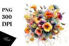 Colorfull Nasturtium Splash | Sublimation | Clipart Product Image 3