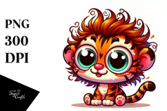 Colorful Baby Tiger | Sublimation Clipart Product Image 3