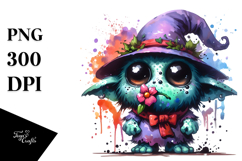 Tiny Grim Reaper with Flower PNG Product Image 1