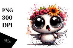 Funny Mini Banshee with Flower PNG Product Image 1