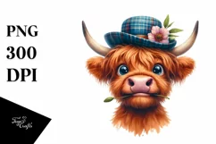 Cow Enthusiastic Highland Cow Party Hat | Clipart Product Image 3