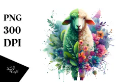 Vibrant Watercolor Lamb Tumbler Product Image 1