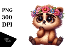 Goofy Cartoon Bear PNG Product Image 1