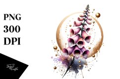 Abstract -like Foxglove Watercolor Clipart Product Image 3