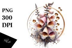 Abstract Shiny Foxglove | Sublimation | Clipart Product Image 1