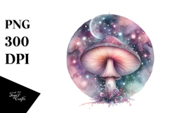 Mystical Celestial Mushroom, Transparent PNG Product Image 1