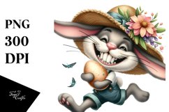 Goofy Bunny with Modern Haircut PNG Product Image 1