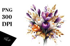 Vibrant Crocus Splash | Sublimation | Clipart Product Image 3