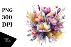 Vibrant Crocus Splash | Sublimation | Clipart Product Image 3
