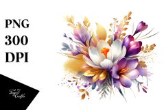Vibrant Crocus Splash | Sublimation | Clipart Product Image 1