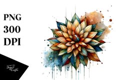 Abstract Stained Dahlia | Clipart Product Image 3