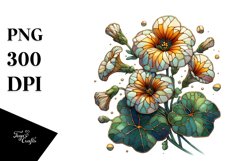 Wooden Stained Nasturtium Watercolor Product Image 3