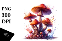 Glossy Magical Mushroom, Transparent PNG Product Image 1