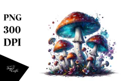 Glossy Magical Mushroom, Transparent PNG Product Image 1