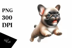 dancing Baby Bear in Watercolor PNG Product Image 1