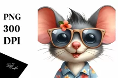 Funny Mouse Portrait Clipart PNG Product Image 3