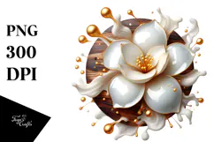 Abstract Glossy Gardenia Transparent PNG Product Image 1