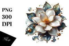 Abstract Glossy Gardenia Transparent PNG Product Image 1