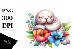 Colorful Baby Walrus Sleeping | Clipart Product Image 3