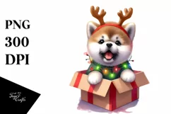 Extremely Expressive Baby Akita PNG Product Image 3