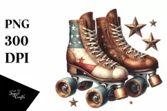 Vintage Roller Skate Stars | Sublimation Clipart Product Image 3