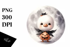 Cute Baby Swan Dressed for Halloween, Transparent PNG Product Image 1